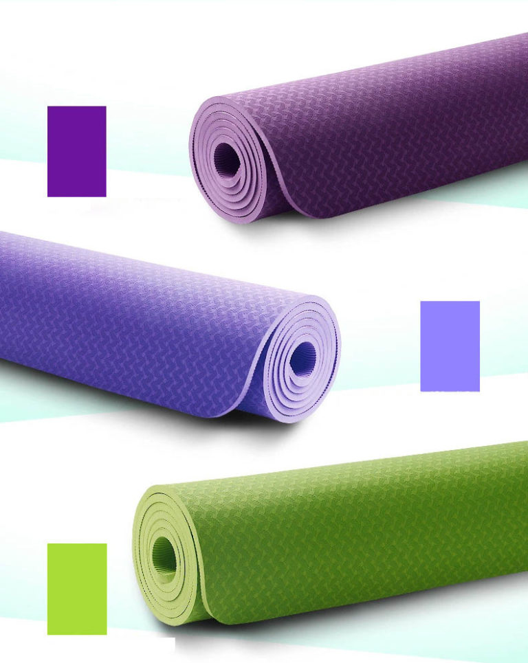 YOGA Anti-slip Yoga Mat Training Yoga Fitness Bio Eco Friendly Workout Mats  & Carrying Strap Pilates in Pink