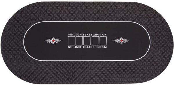 Custom Texas Holdem Gambling Mat Tablecloth Baccarat Table Mat with Non-slip Rubber Bottom