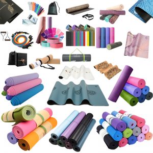 yoga mat and accessories