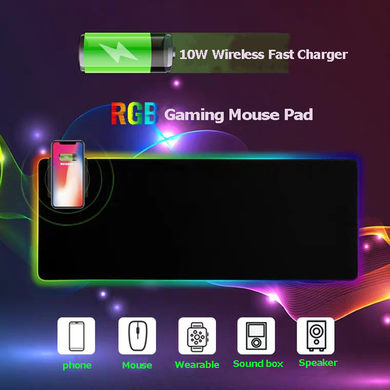 rgb wireless charging mouse pad