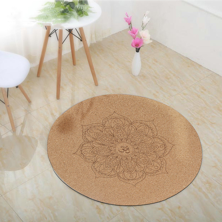Eco friendly new style fitness cork Round yoga mats | FDT Rubber