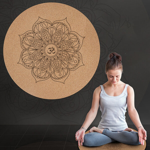 round cork yoga mat