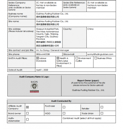 sedex certification