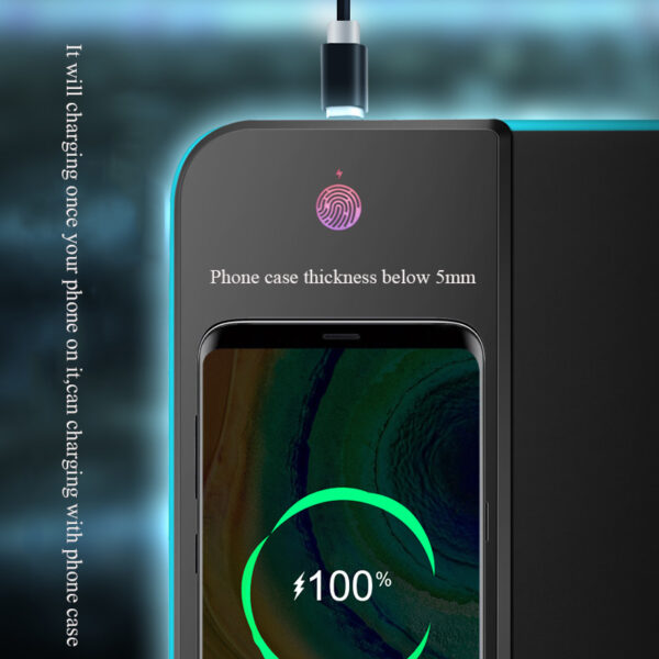 RGB wireless charging mouse pad