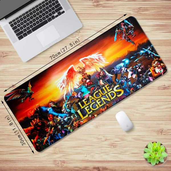 Extended Gaming Mouse Pad Large for League of Legends All Heros,Keyboard and Mouse Combo Pad