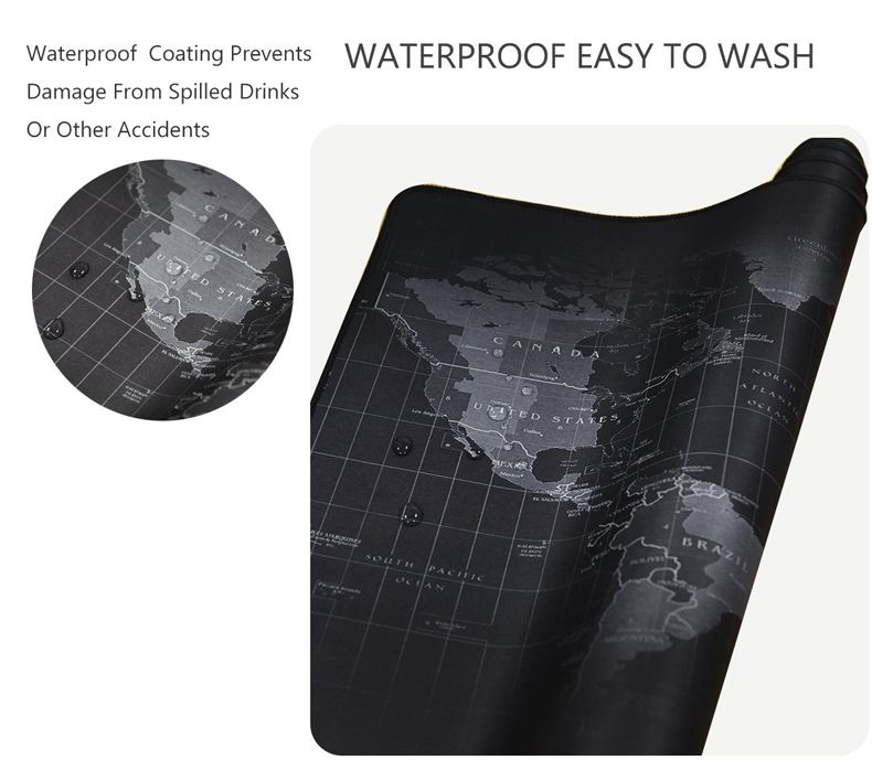 world map mouse pad details