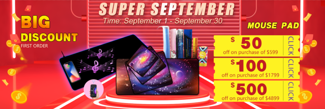 fuding rubber super suptember mouse pad