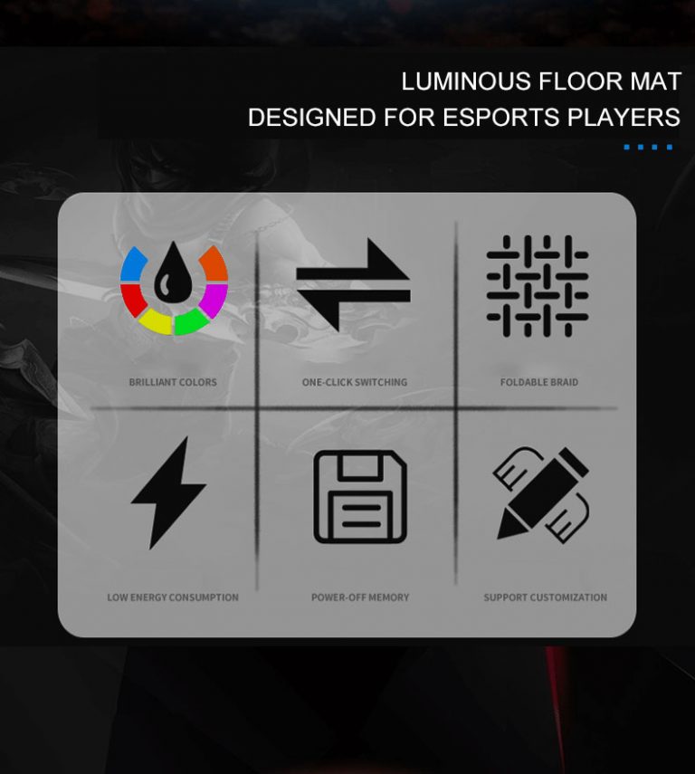 Gaming Chair Floor Pad/Mat with RGB Esport Gaming Chair Floor Mat