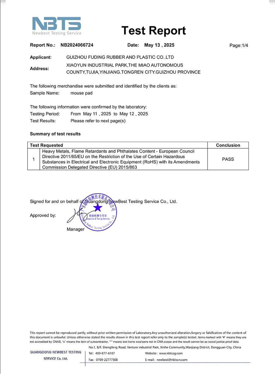 Mousepad ROHS Mousepad ROHS